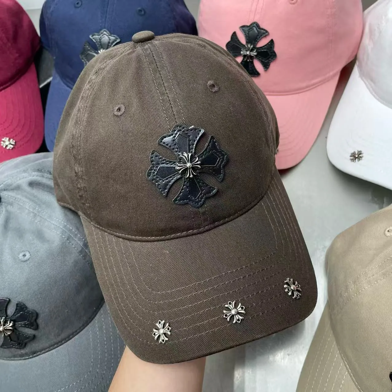 Crow Heart Soft Top Distressed Baseball Cap